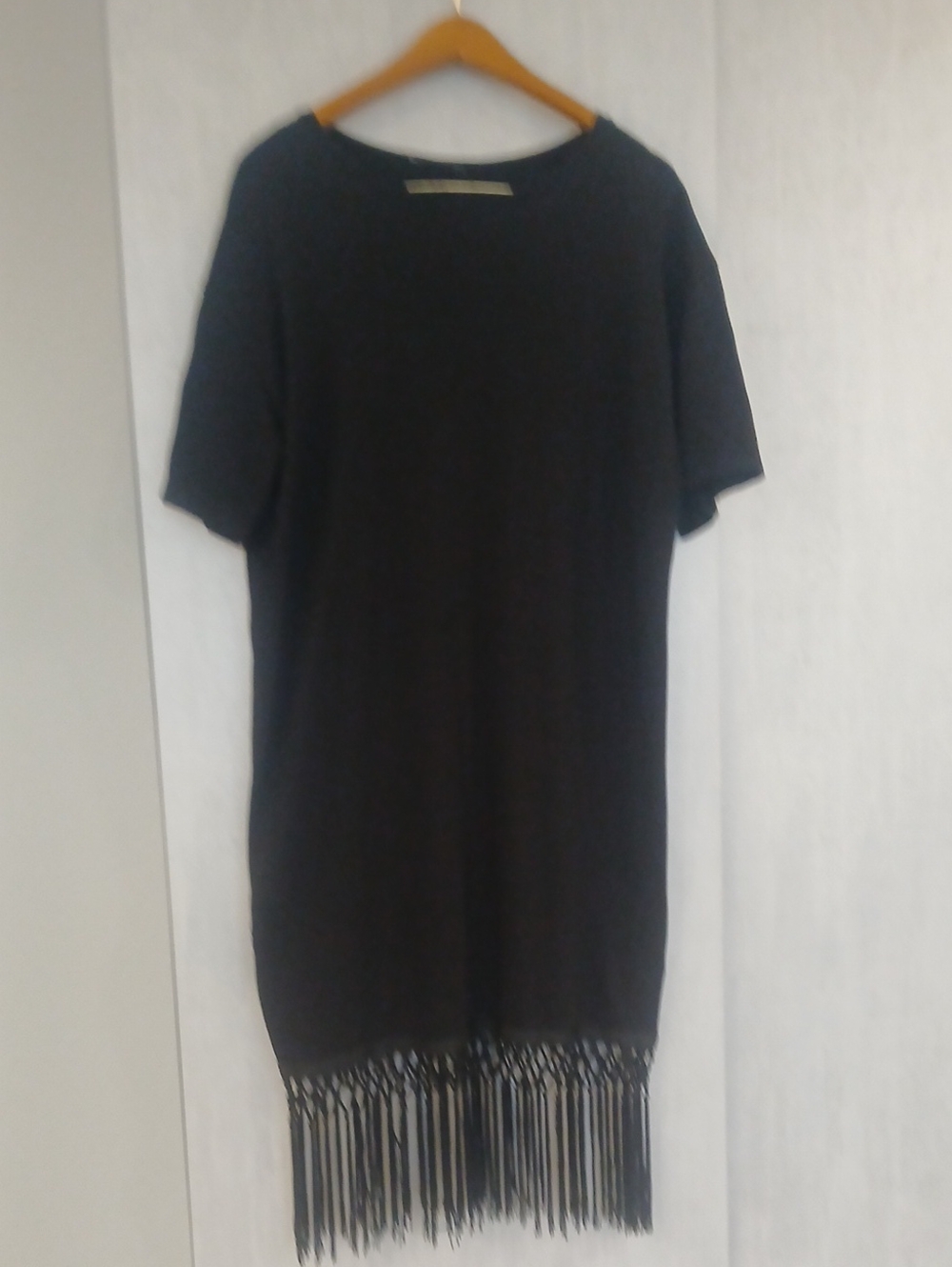 Zara Black Ribbed Crewneck Top
